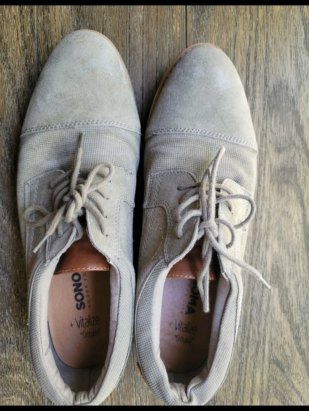 Sonoma Men's Lace-Up Oxfords in Light Gray Suede & Textile
